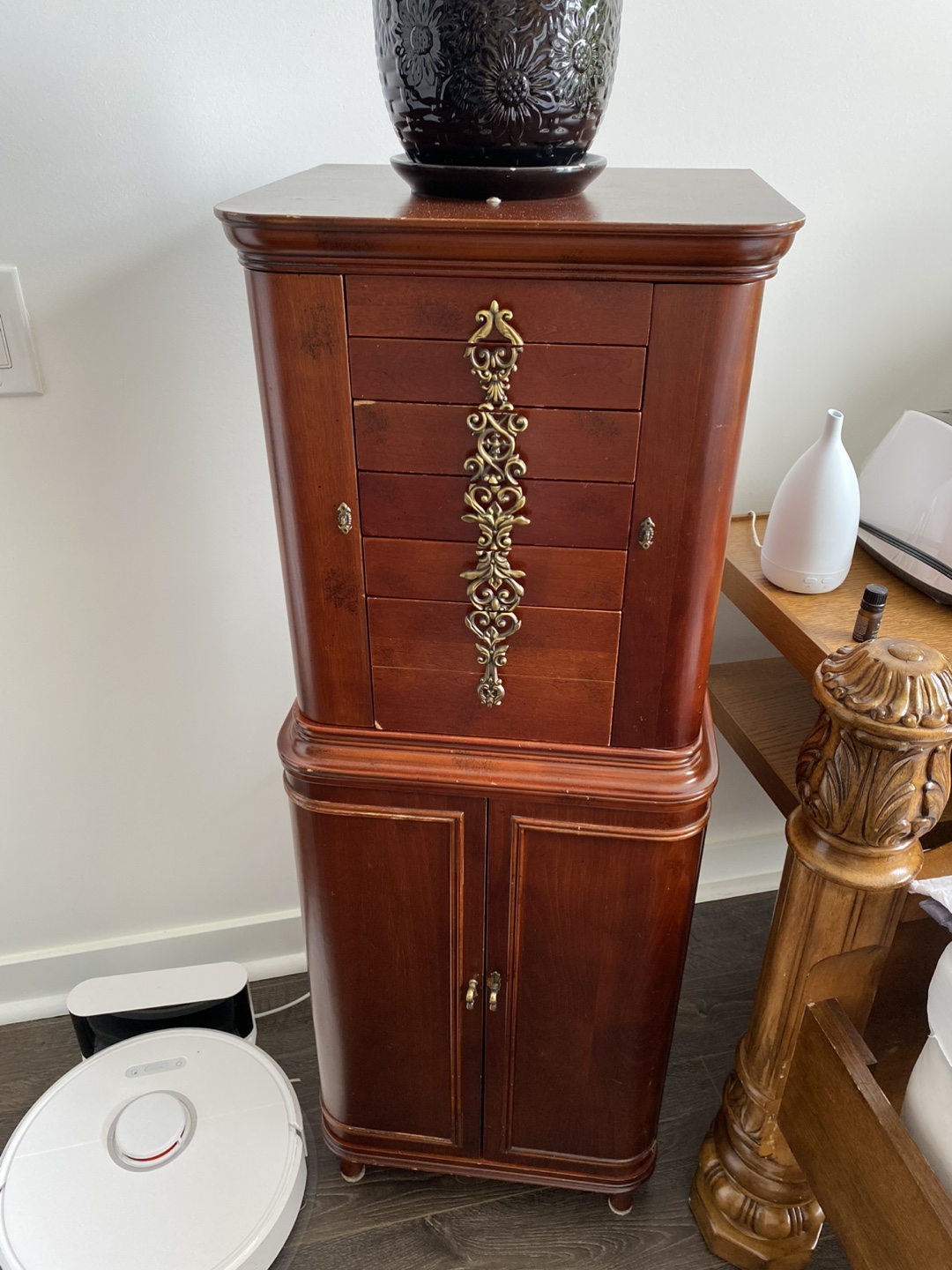 Bombay Antique Wooden Jewelry Armoire