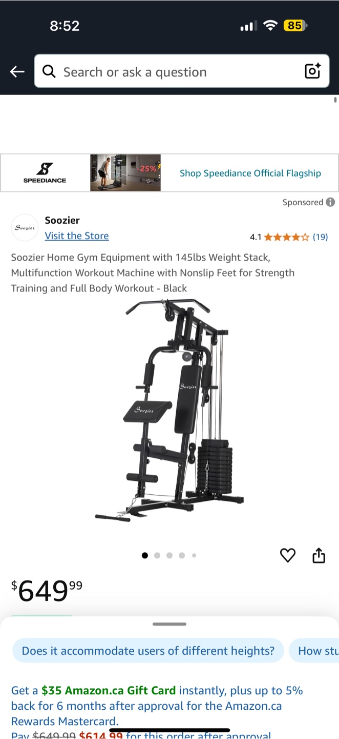 Soozier Home Gym Weight Machine