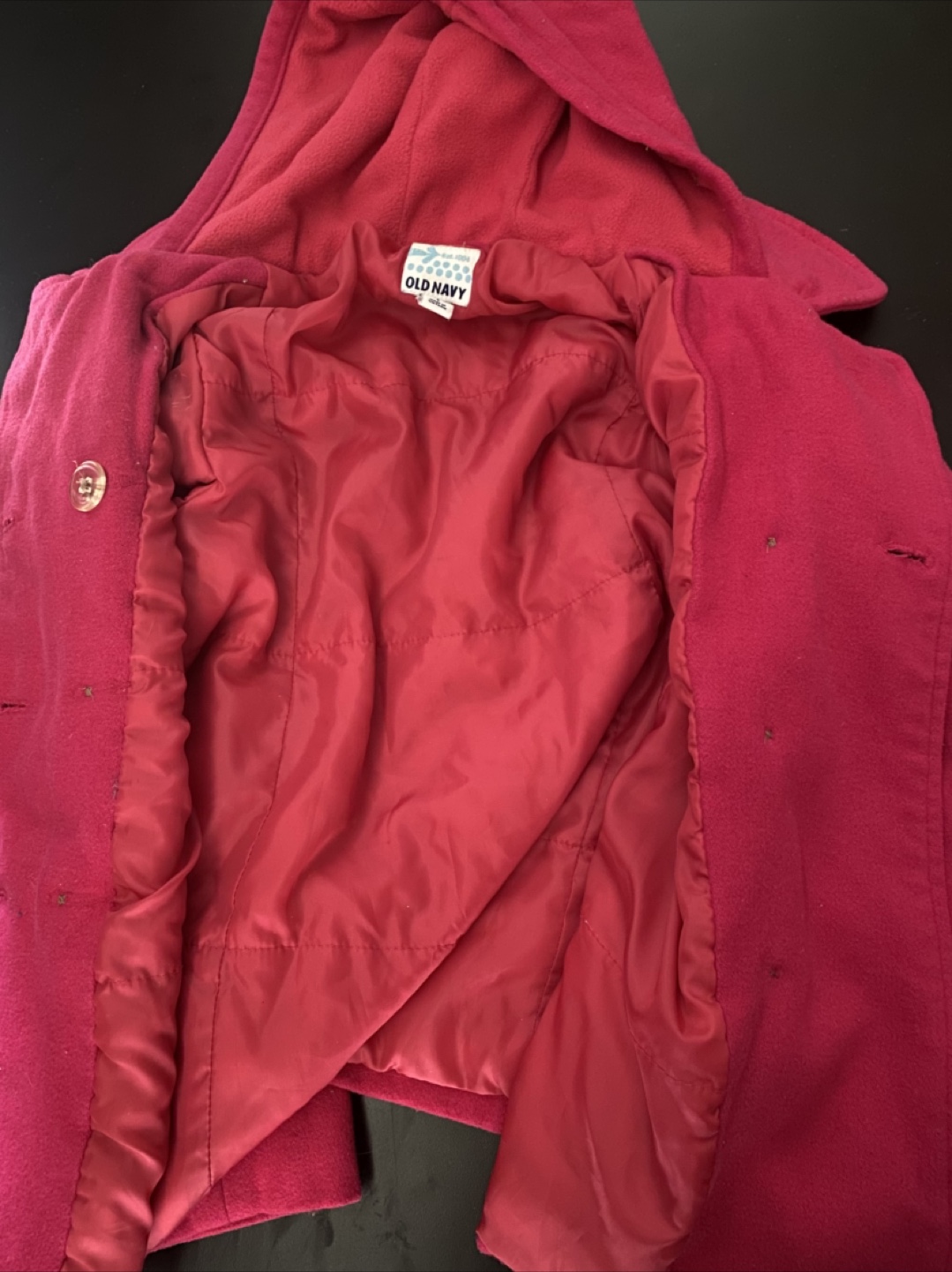 Old Navy Girls Pink Peacoat Size LG - photo 2