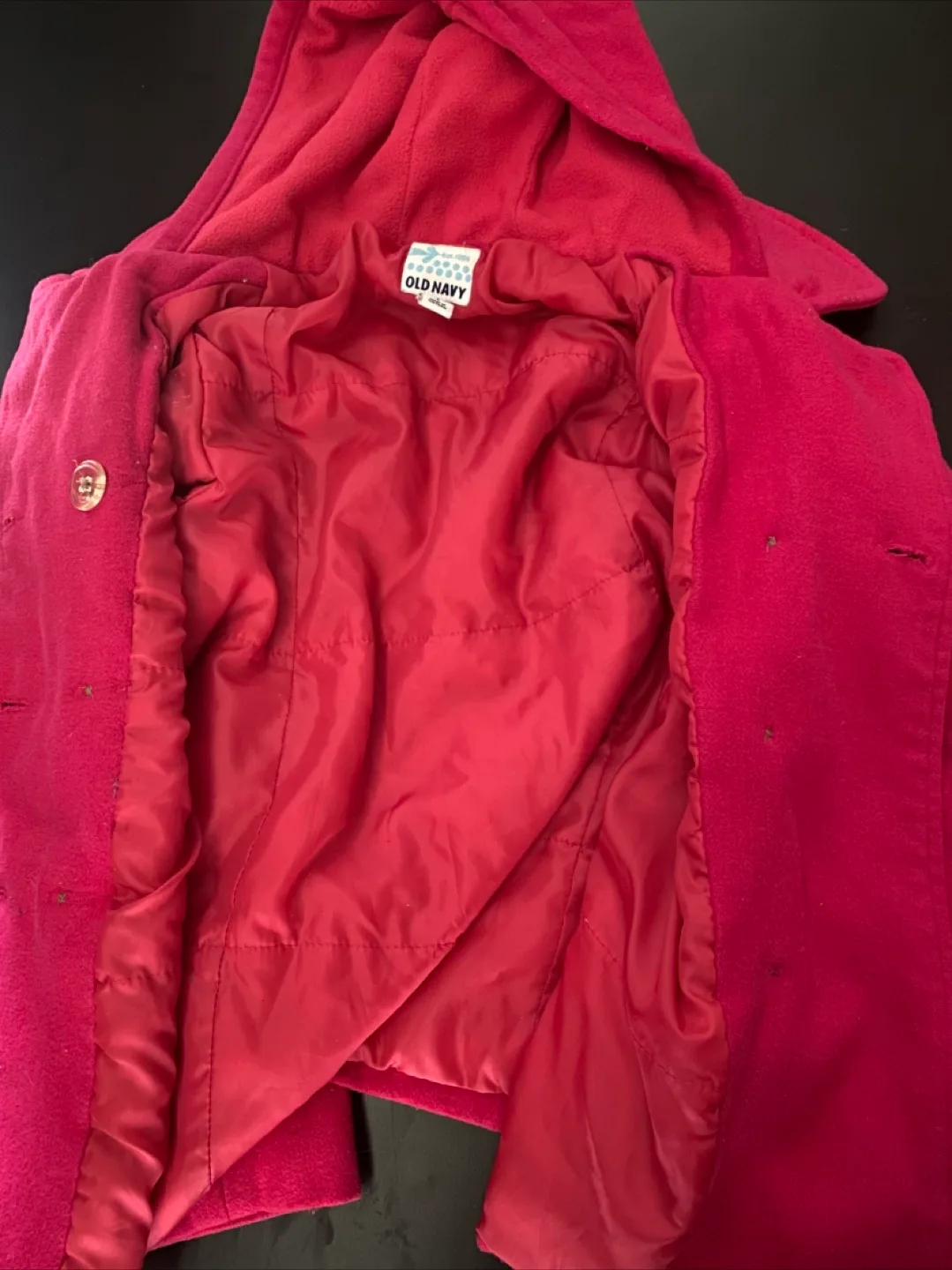Old Navy Girls Pink Peacoat Size LG image indicator(2)