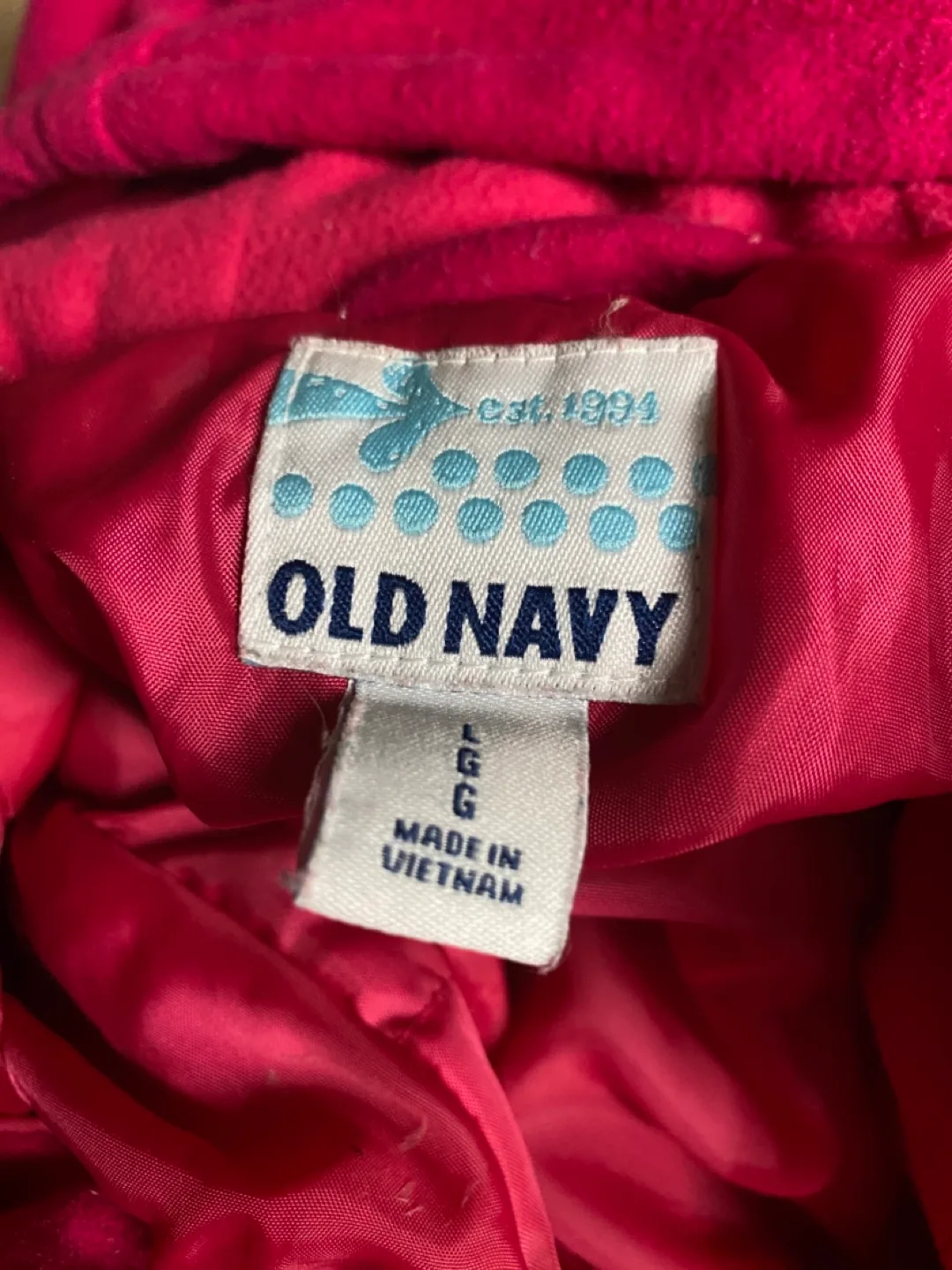 Old Navy Girls Pink Peacoat Size LG image indicator(3)