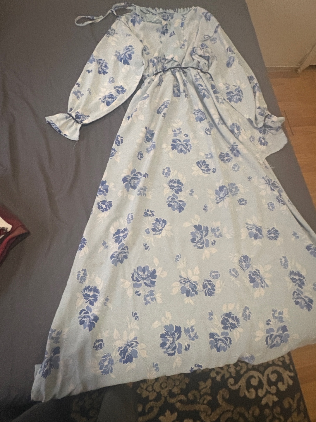 Blue Floral Maxi Dress