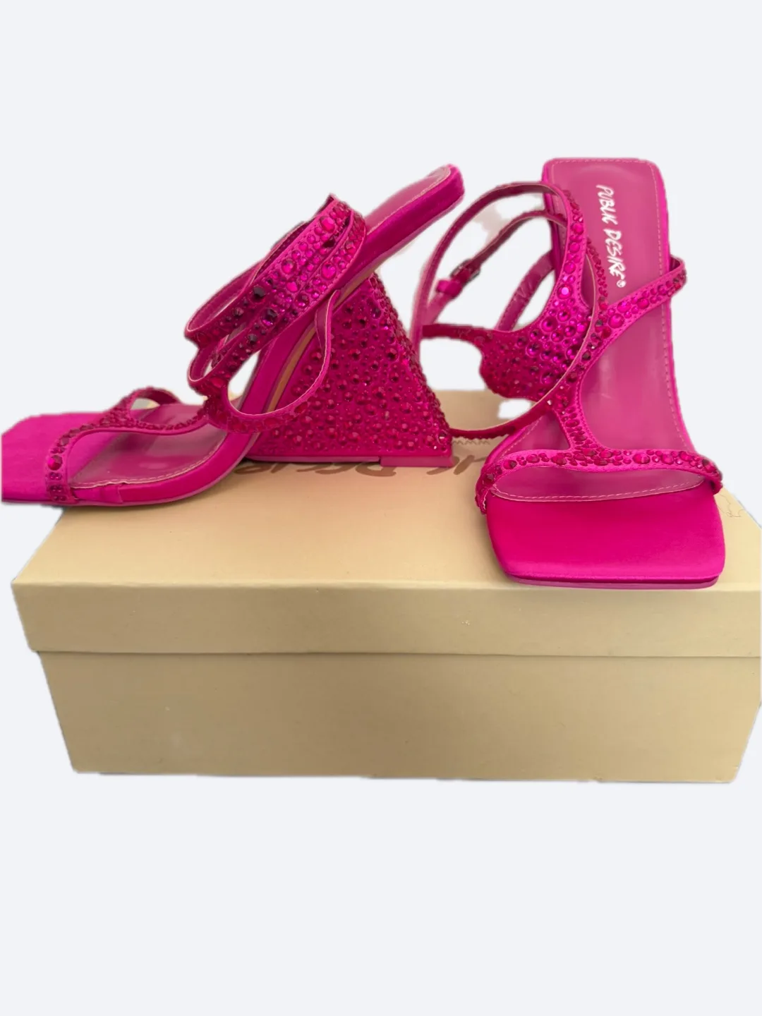 Public Desire Pink Crystal Heels image indicator(2)