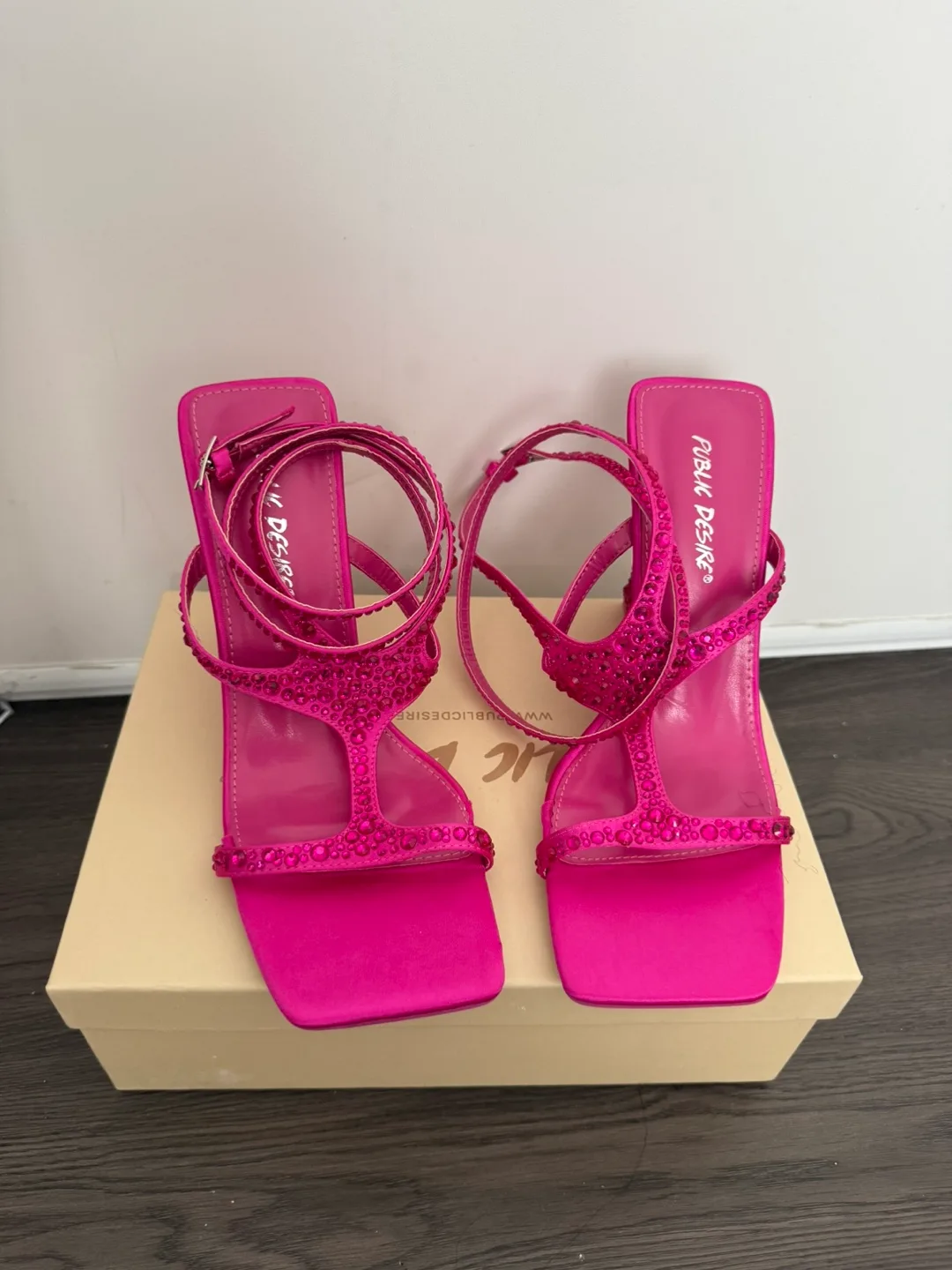 Public Desire Pink Crystal Heels image indicator(3)