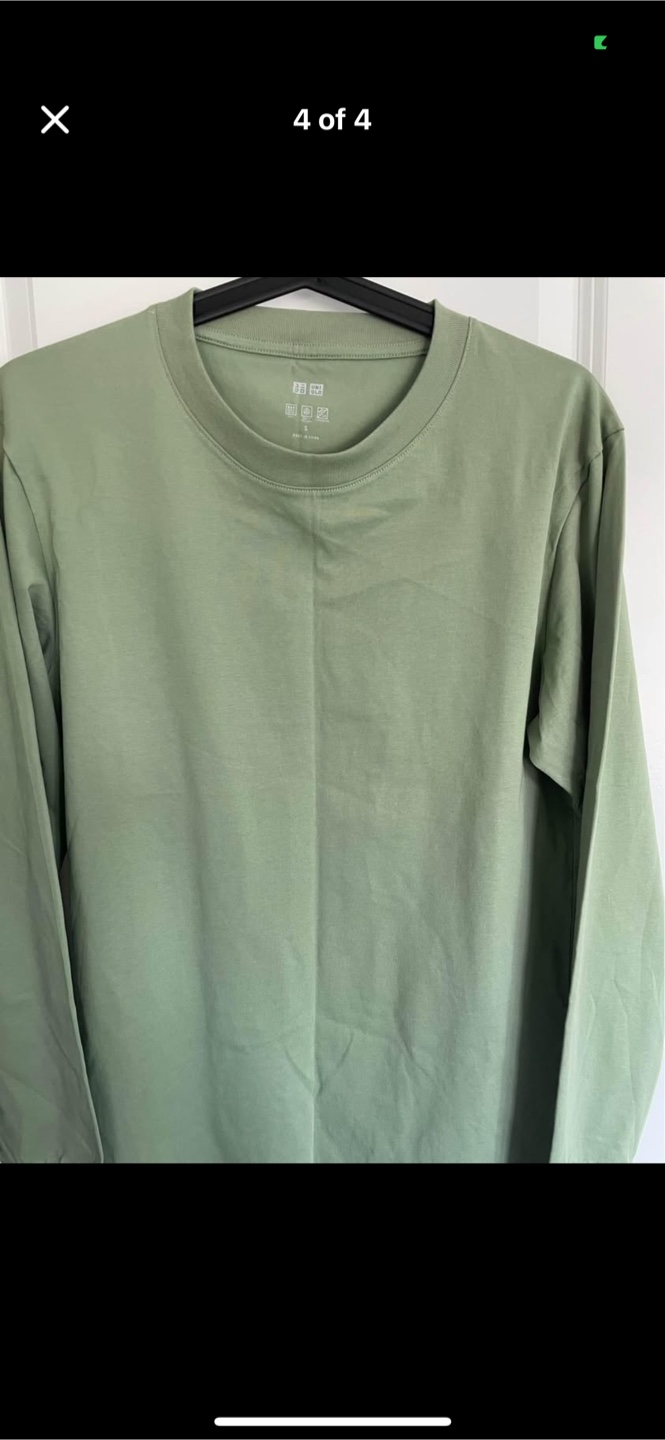 Uniqlo Olive Green Long-Sleeve T-Shirt