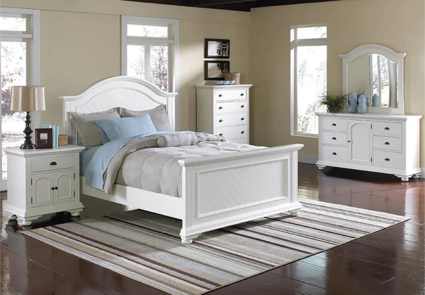 White Bedroom Set - Double