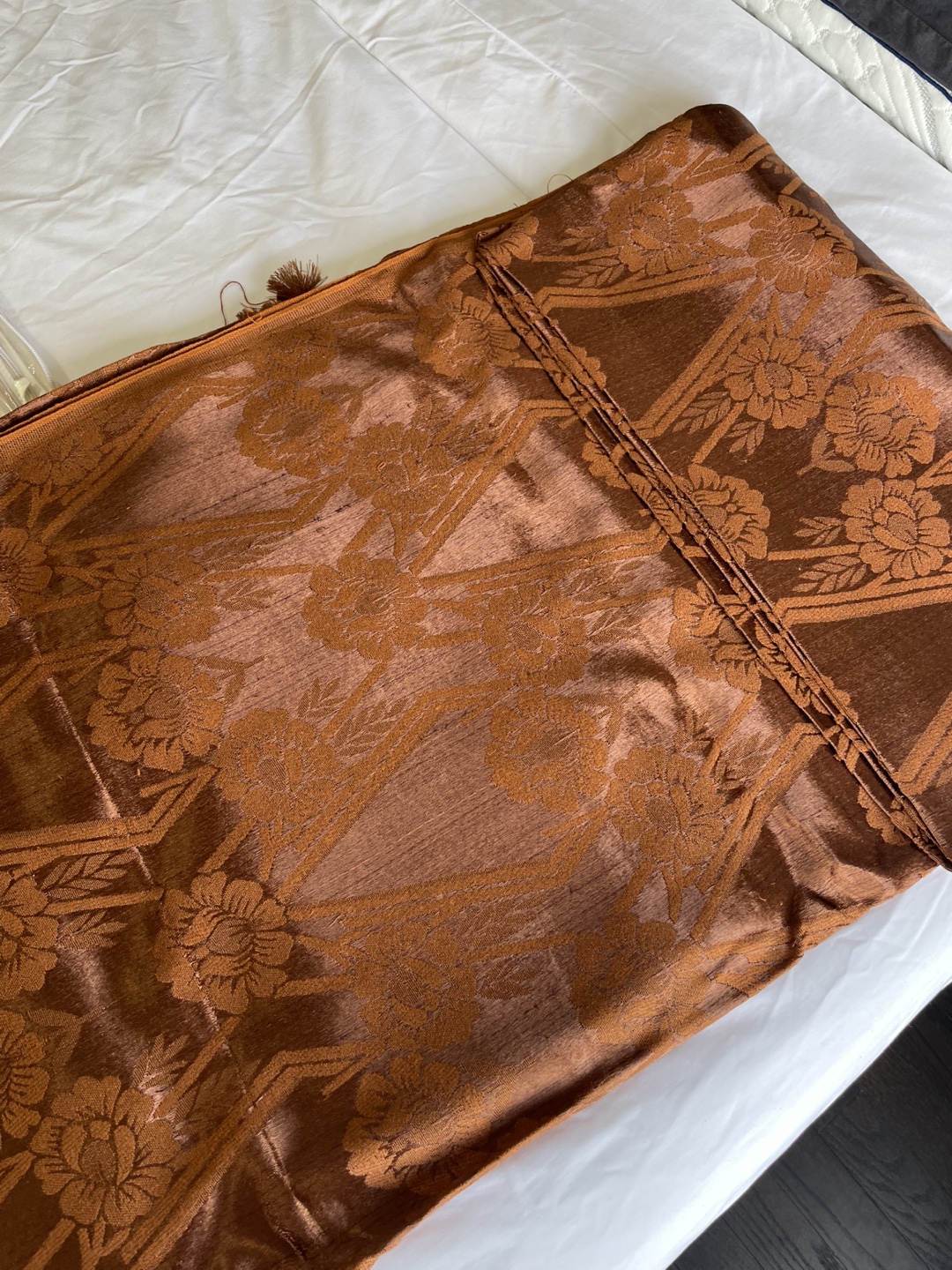Brown Floral Pillow Shams with Tassels - photo 5