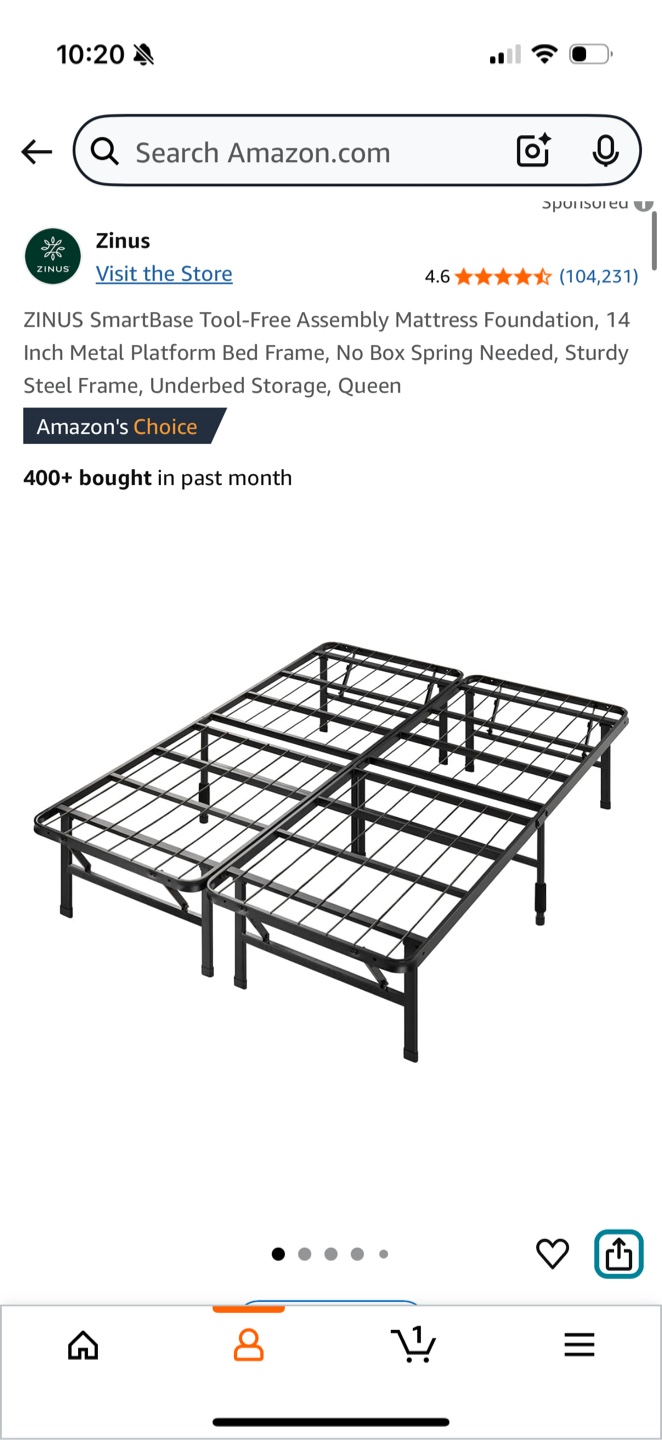 Zinus SmartBase Queen Mattress Foundation - photo 2