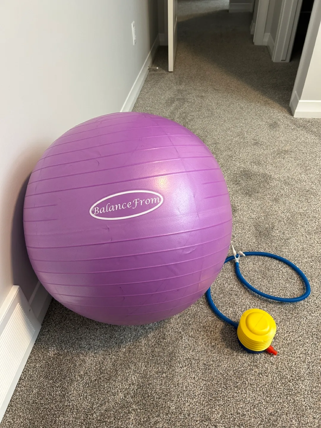 BalanceFrom 26" Purple Exercise Ball with Pump thumbnail