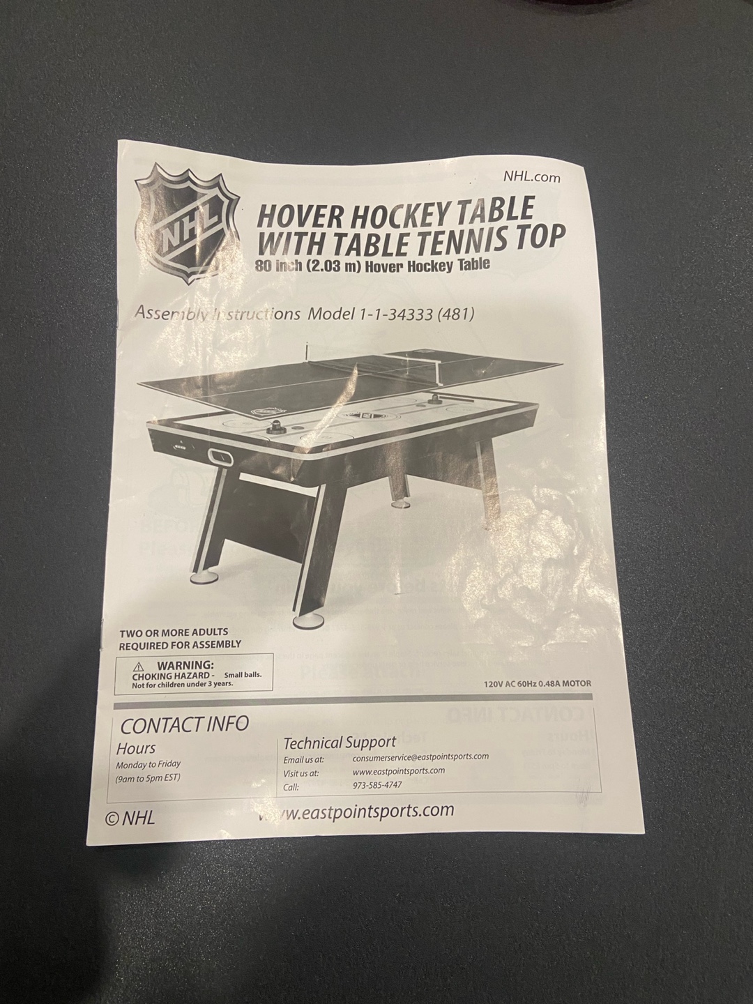 NHL Defender 80 Inch Hover Hockey Table with Table Tennis Top - photo 4