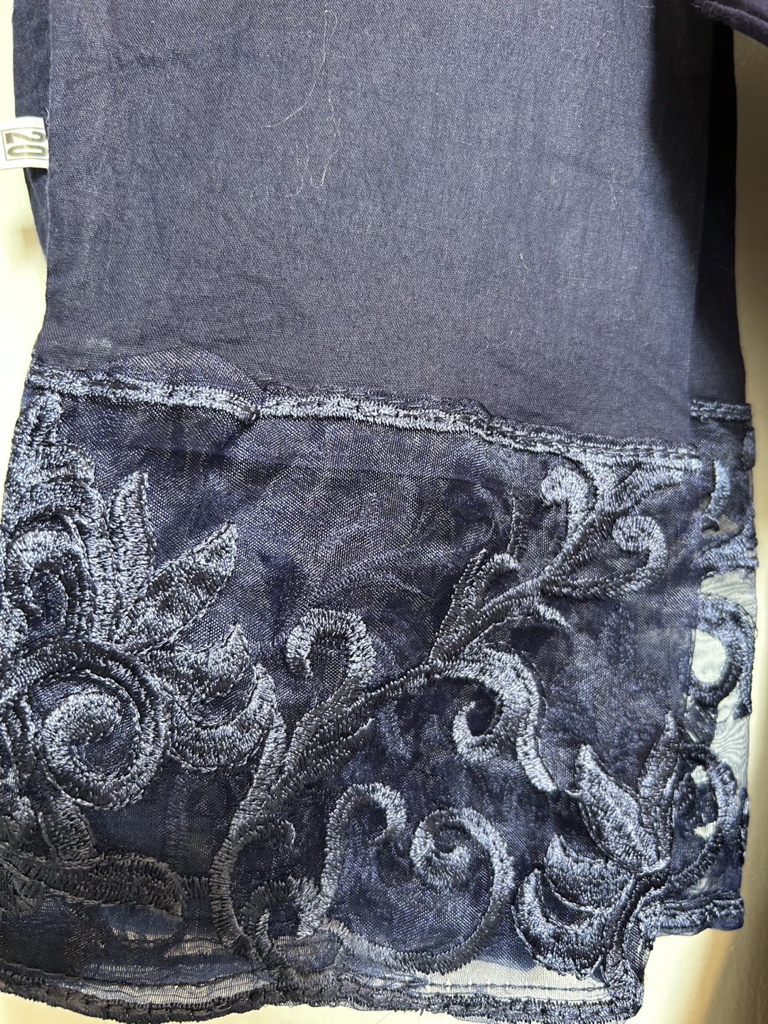 Girls' Embroidered Navy Blue Frock(Size 20) - photo 3