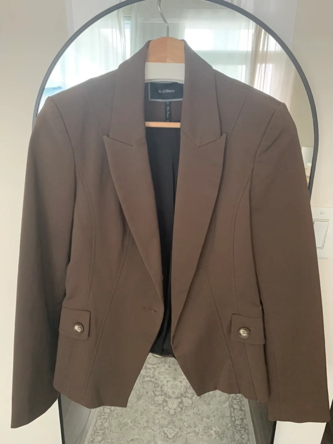 Le Chateau Olive Blazer made in 🇨🇦 Size Small thumbnail