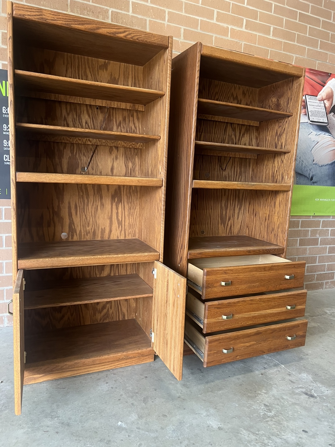 Set of 2 Bookshelves w/storage - photo 2