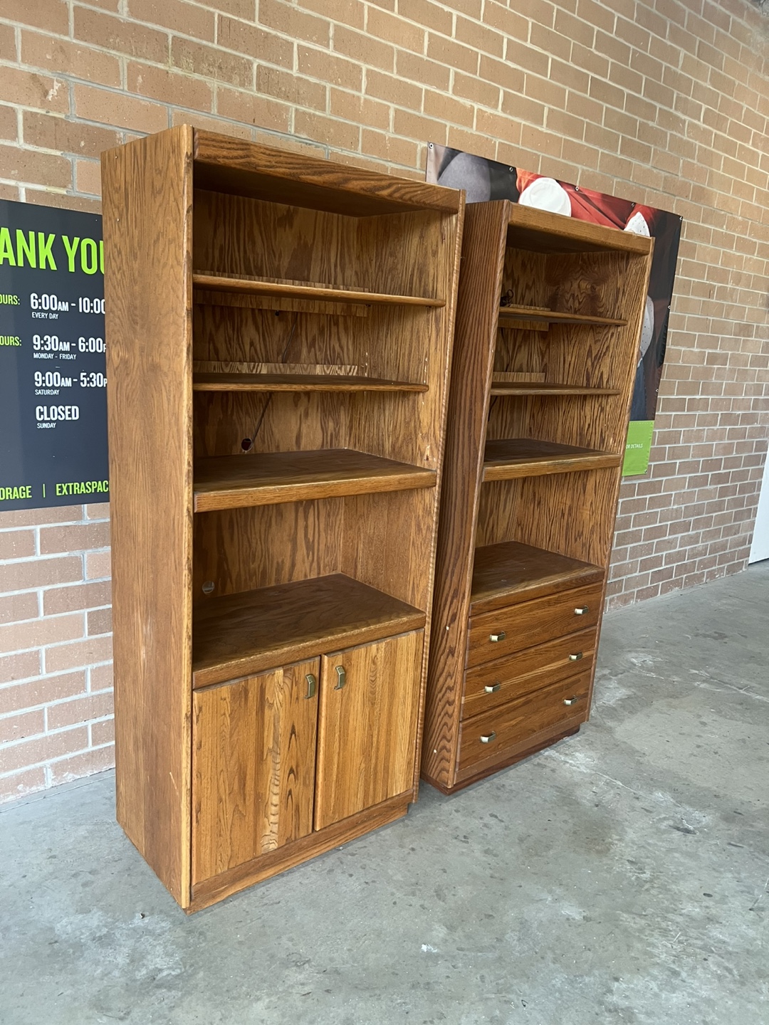 Set of 2 Bookshelves w/storage - photo 3