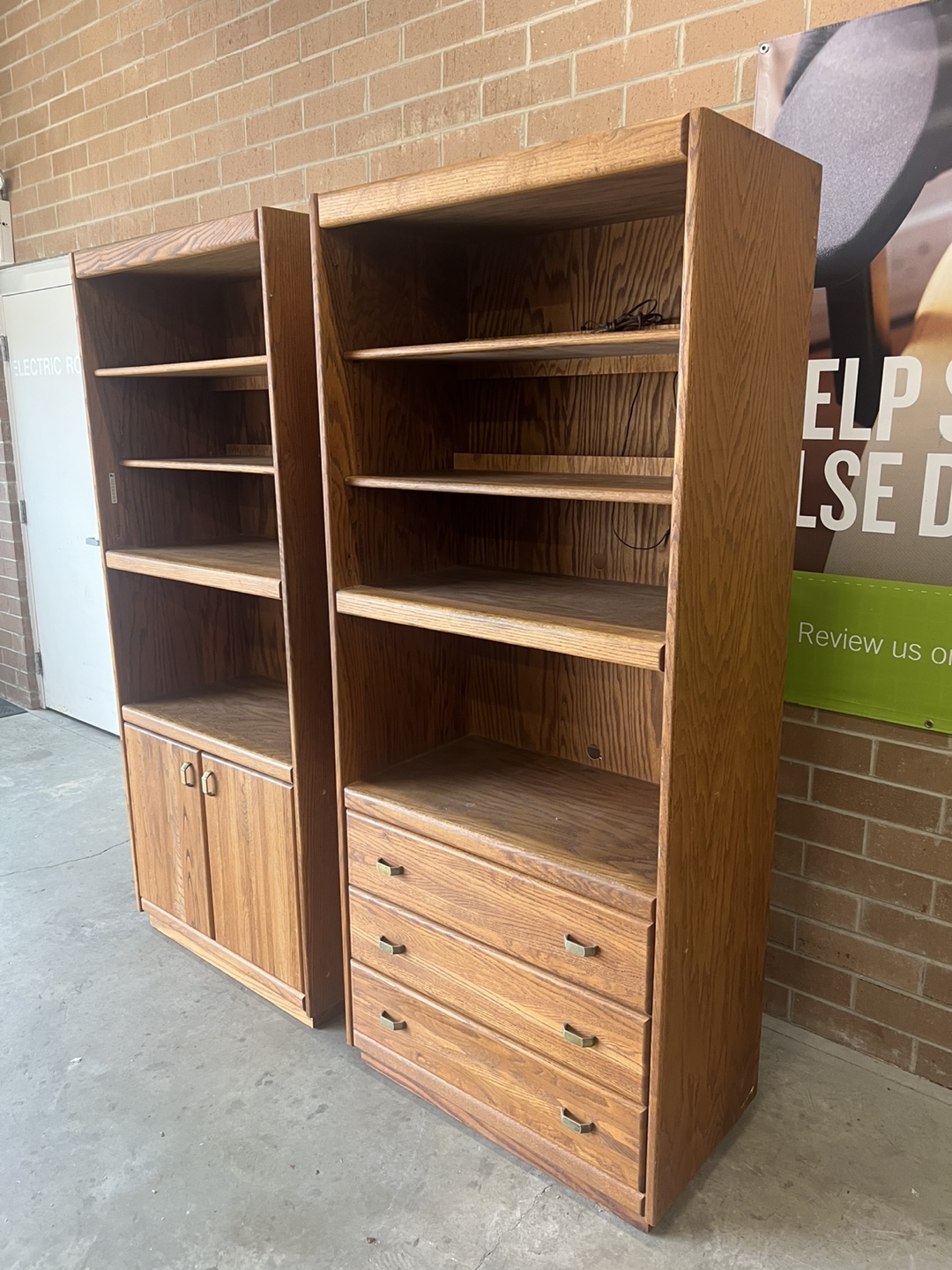 Set of 2 Bookshelves w/storage - photo 5