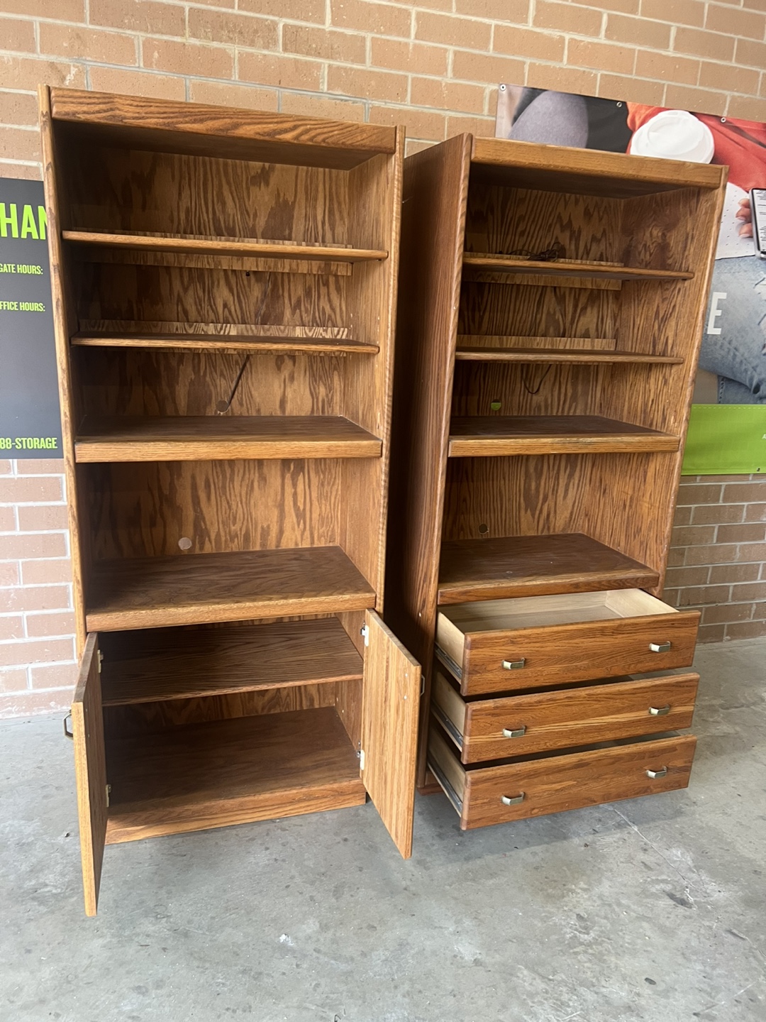 Set of 2 Bookshelves w/storage - photo 4
