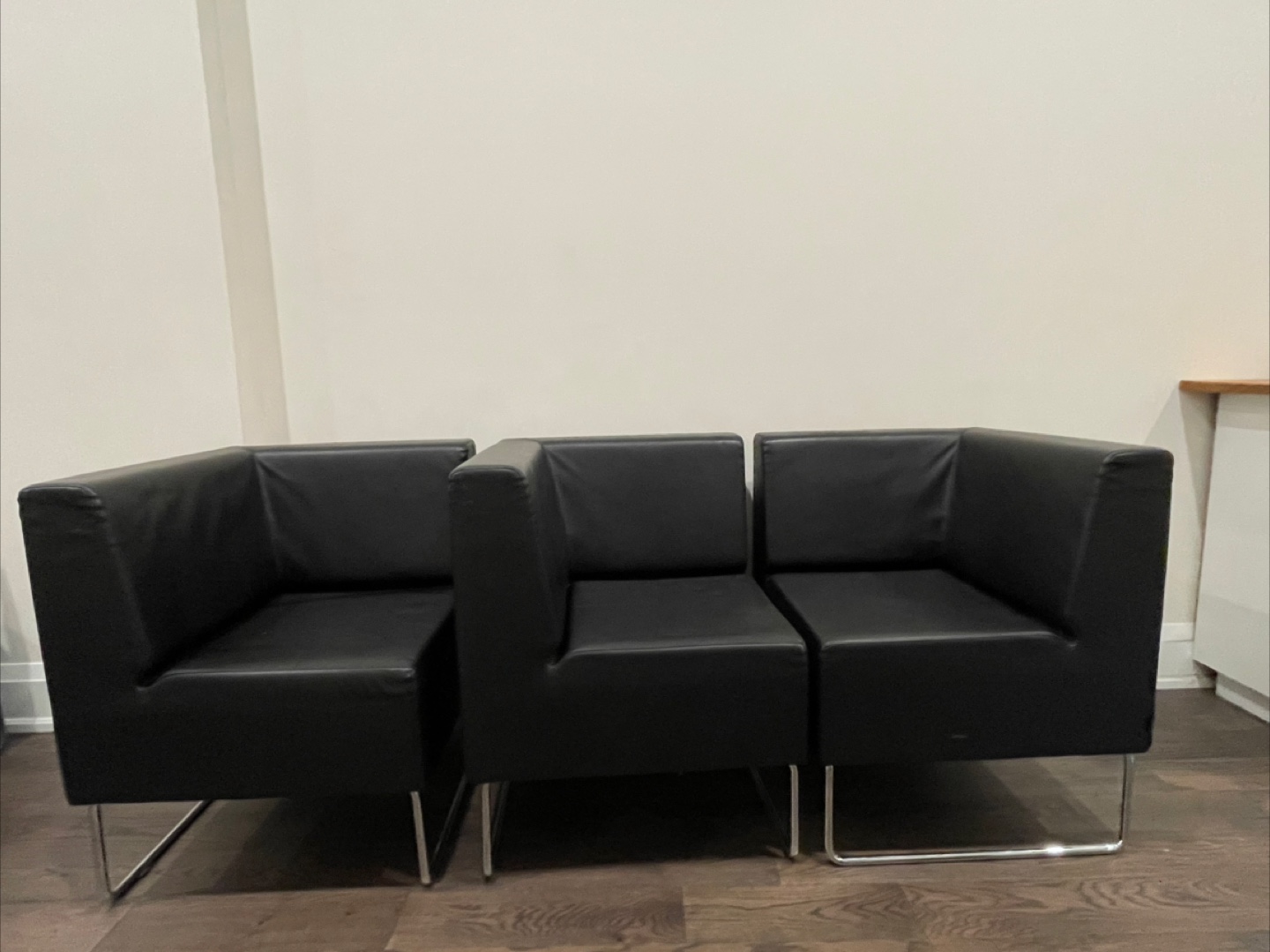 Three corner arm chairs