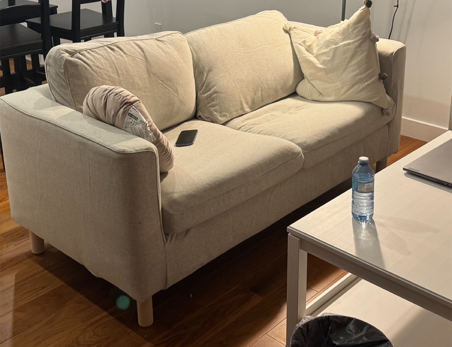 Light Beige Two-Seater Sofa