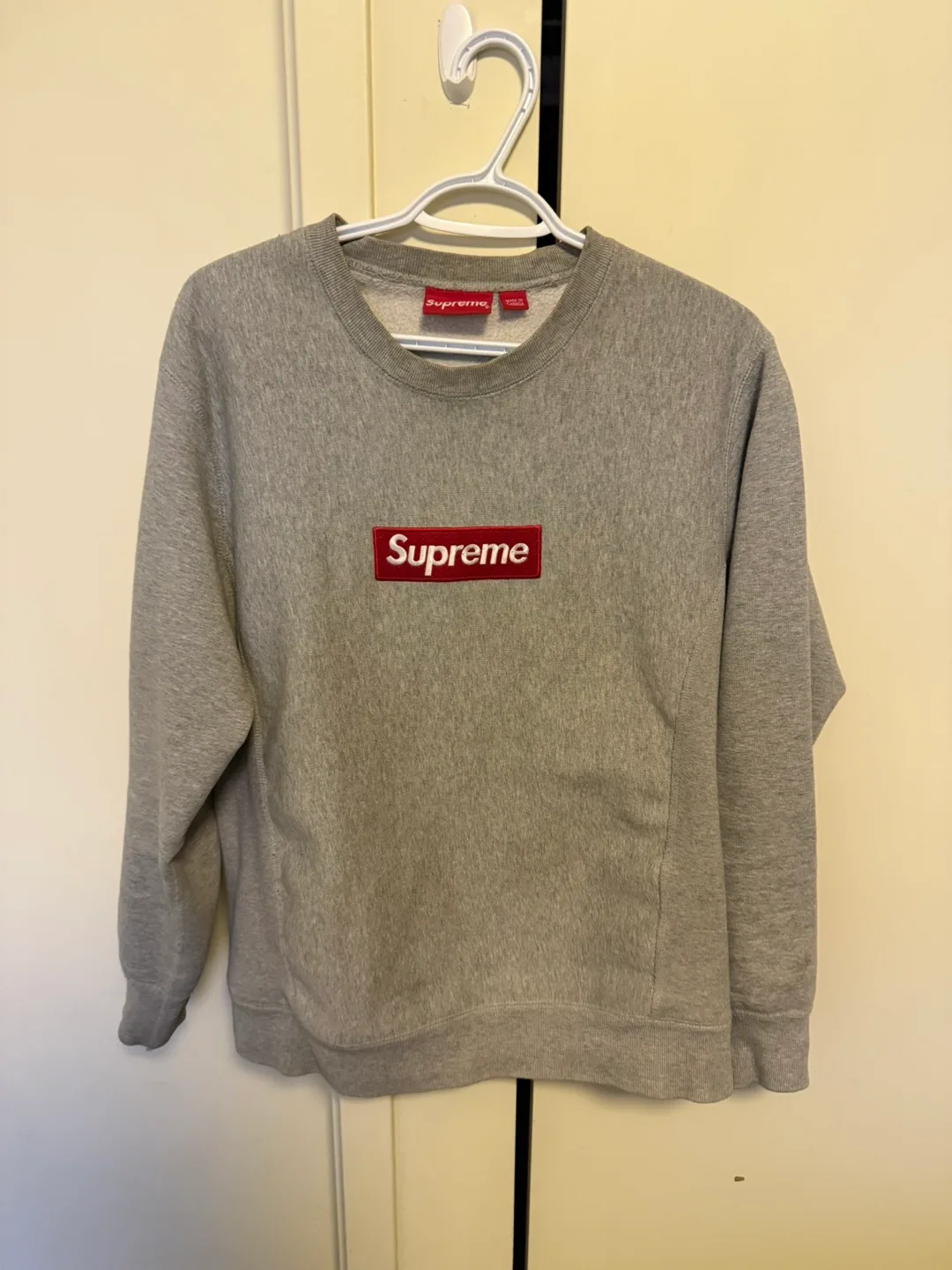 Supreme Box Logo Crewneck Sweatshirt - Grey - Medium thumbnail