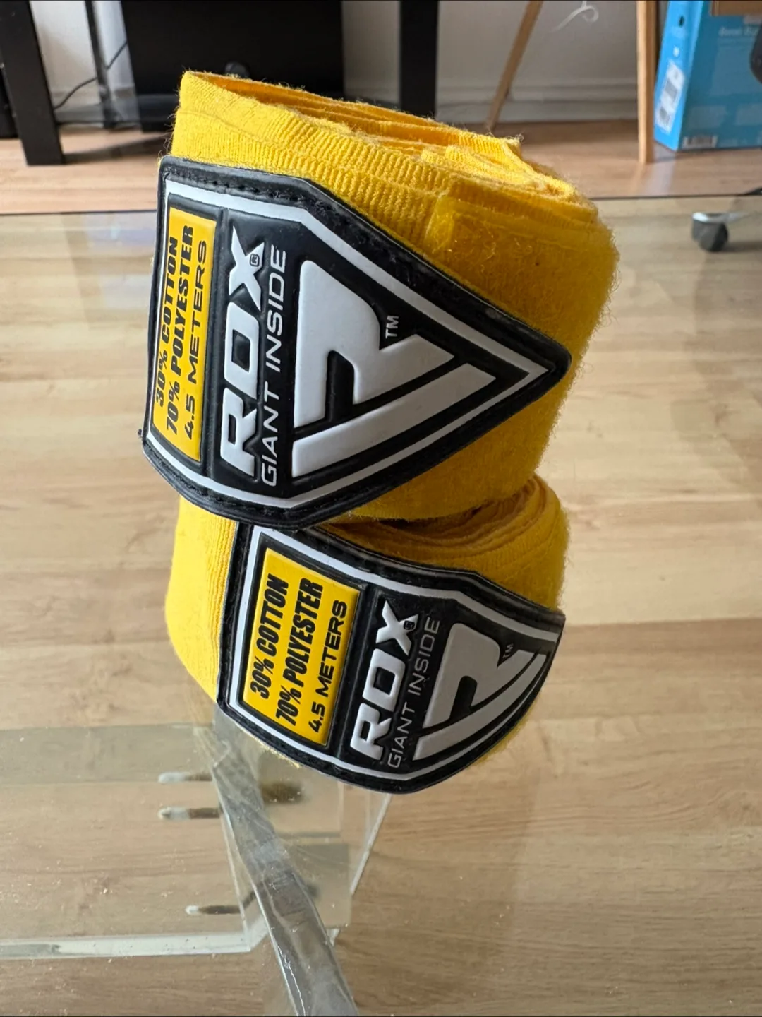 RDX Boxing Hand Wraps – 4.5M | Yellow | Gently Used thumbnail