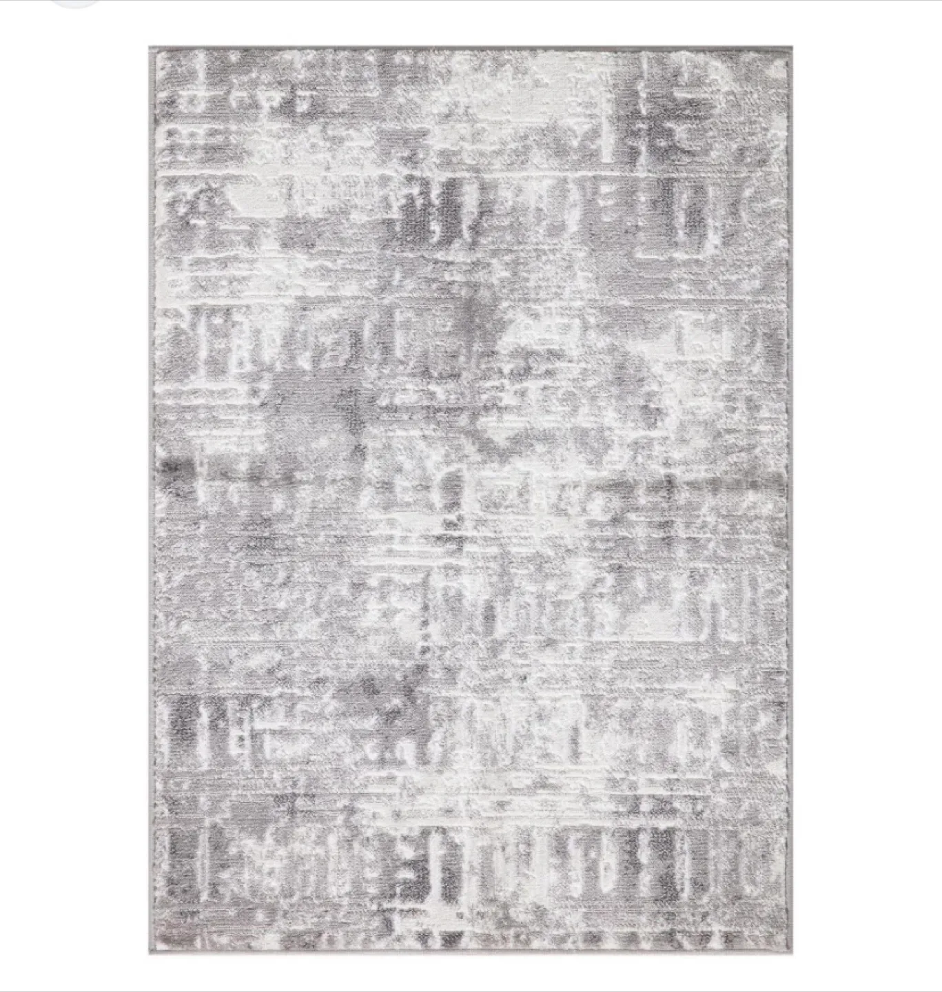 Grey Crosshatched Area Rug thumbnail