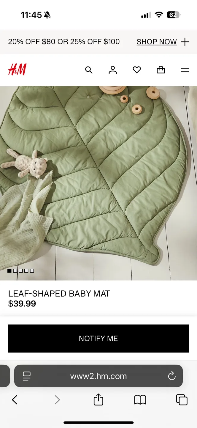 snuggle me infant lounger + cover & H&M leaf shaped baby mat image indicator(4)