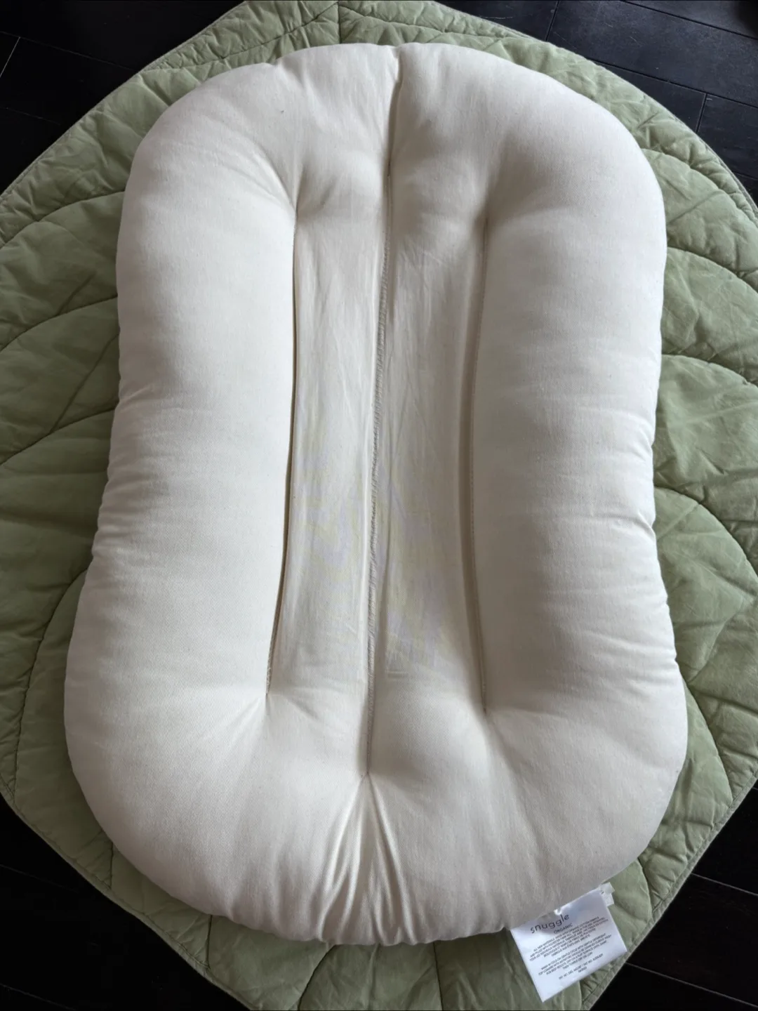 snuggle me infant lounger + cover & H&M leaf shaped baby mat image indicator(2)