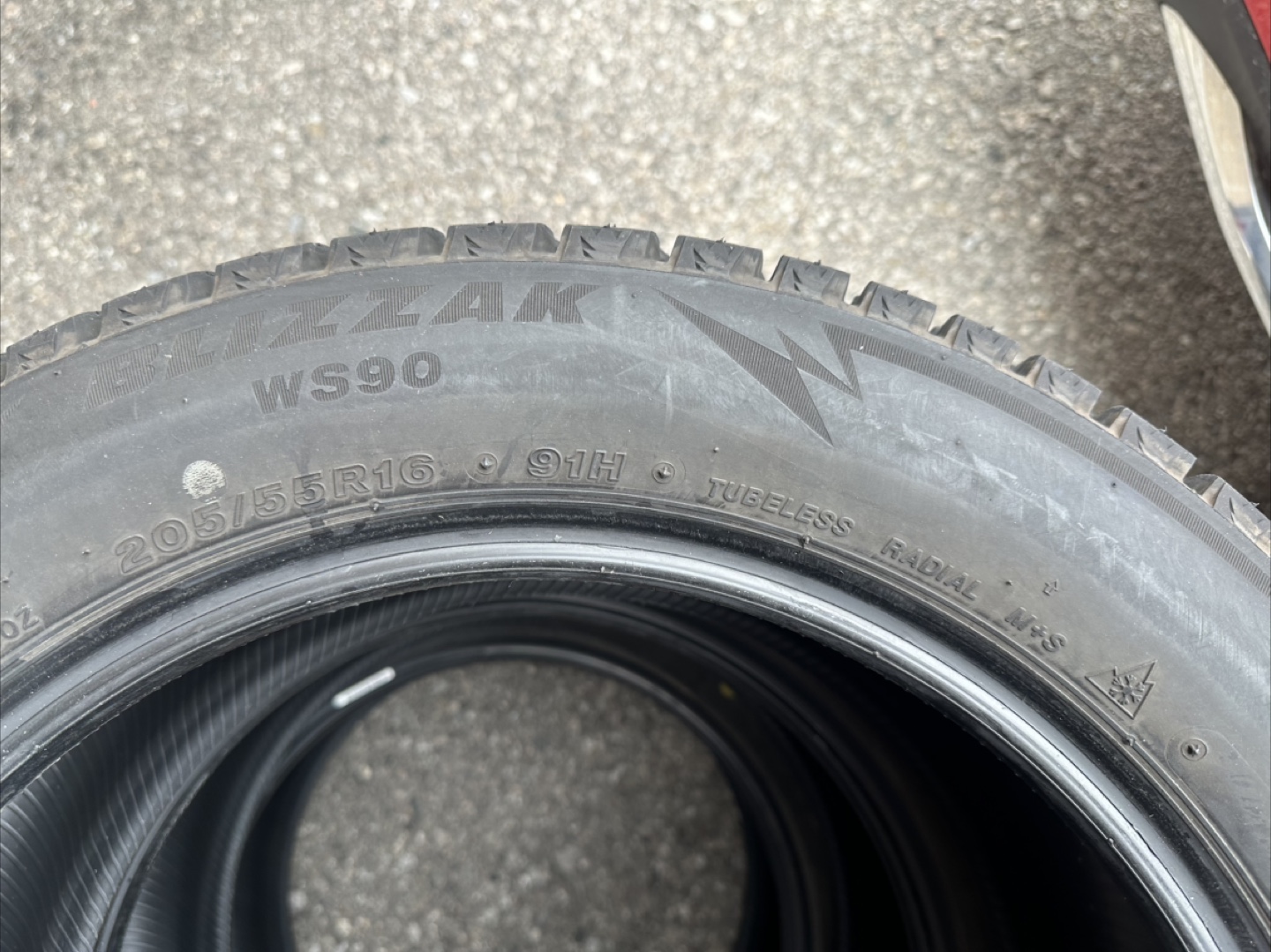 Bridgestone Blizzak WS90 Winter Tires - 205/55R16 91H - photo 2
