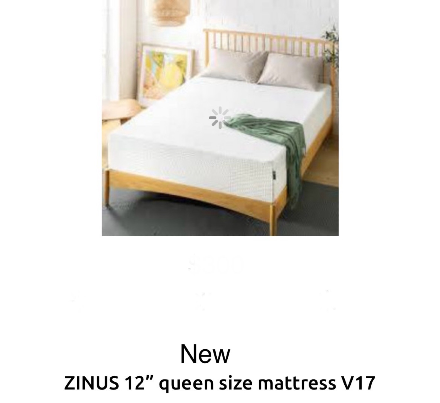 Zinus 12" Queen Mattress V17 - New