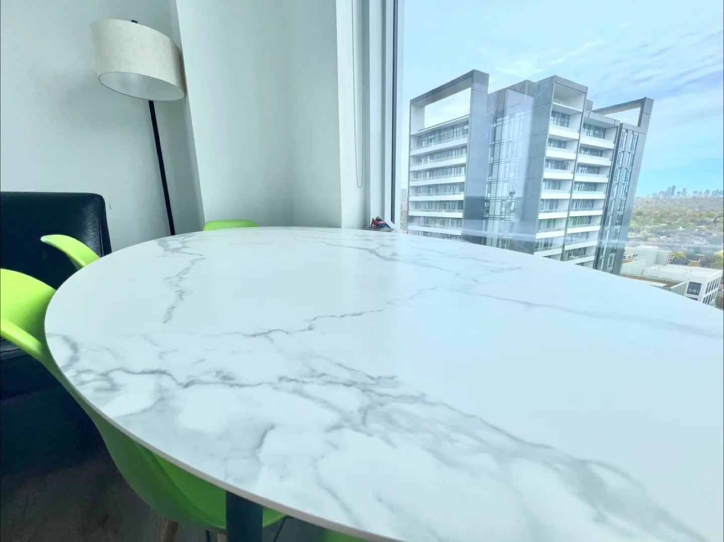 A stunning marble patterned table thumbnail
