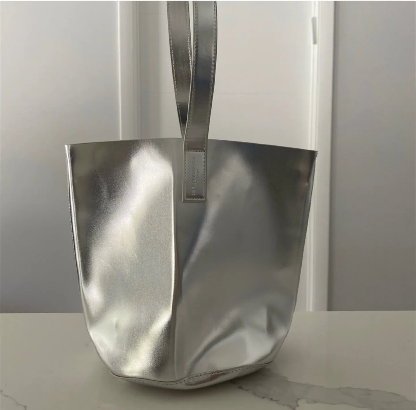 Silver Metallic Tote Bag 🥕 image indicator(3)