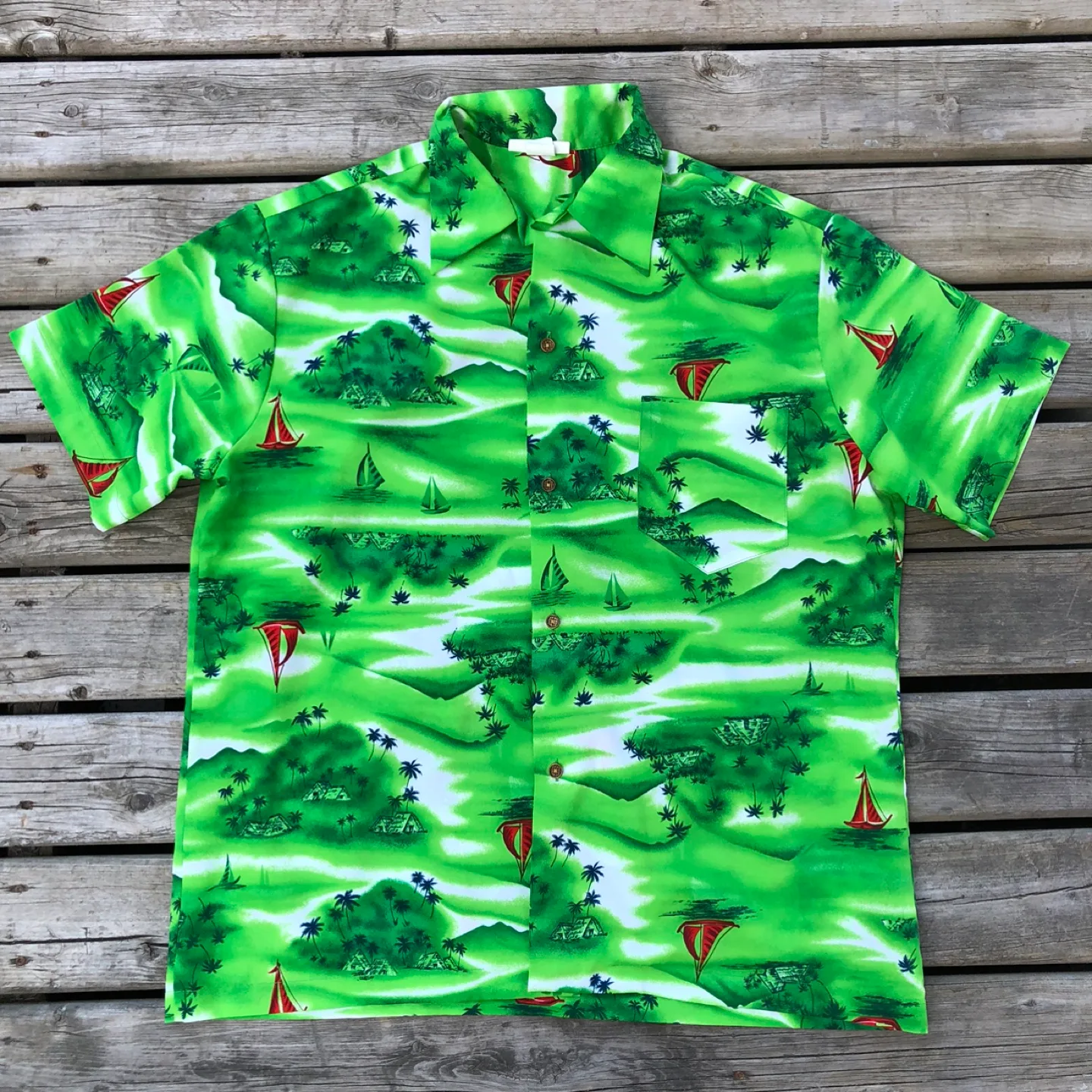 Vintage Hawaiian Tropical Button Up thumbnail