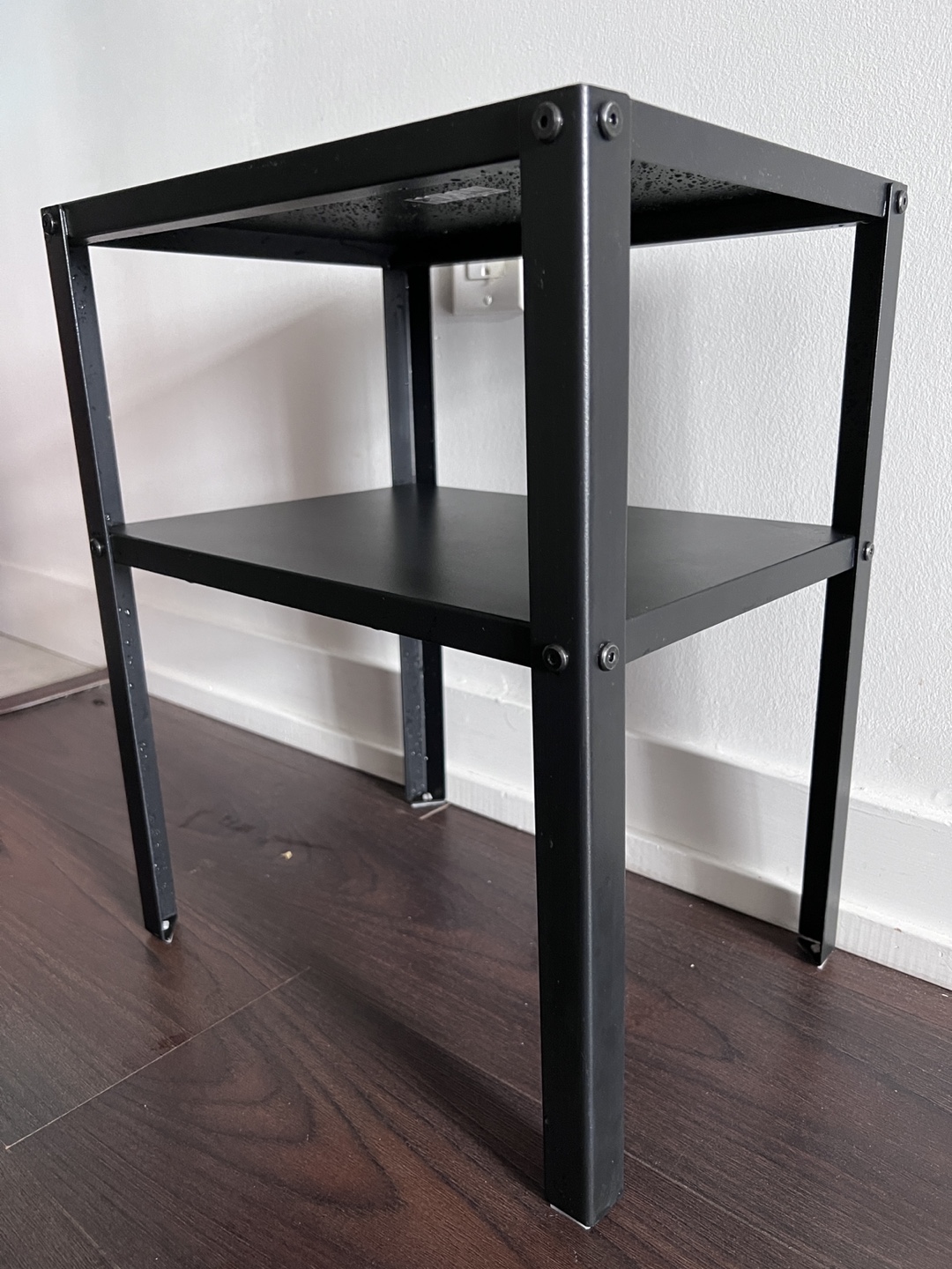Black Metal Two-Tier IKEA Side Table - photo 2