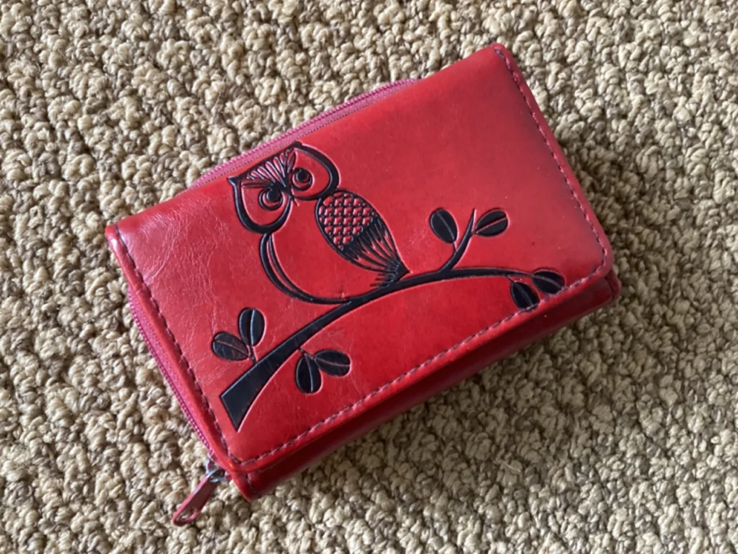 High quality vegan leather wallet with cute owl thumbnail