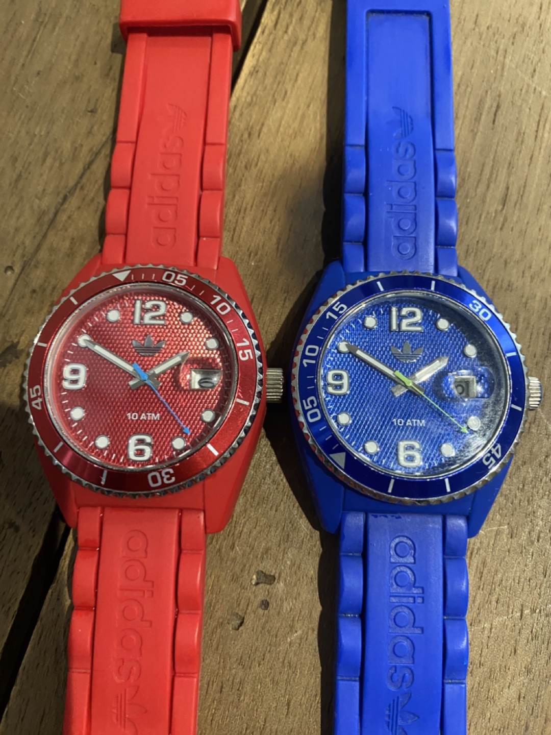 Pair of Adidas Watches - Red and Blue - photo 2