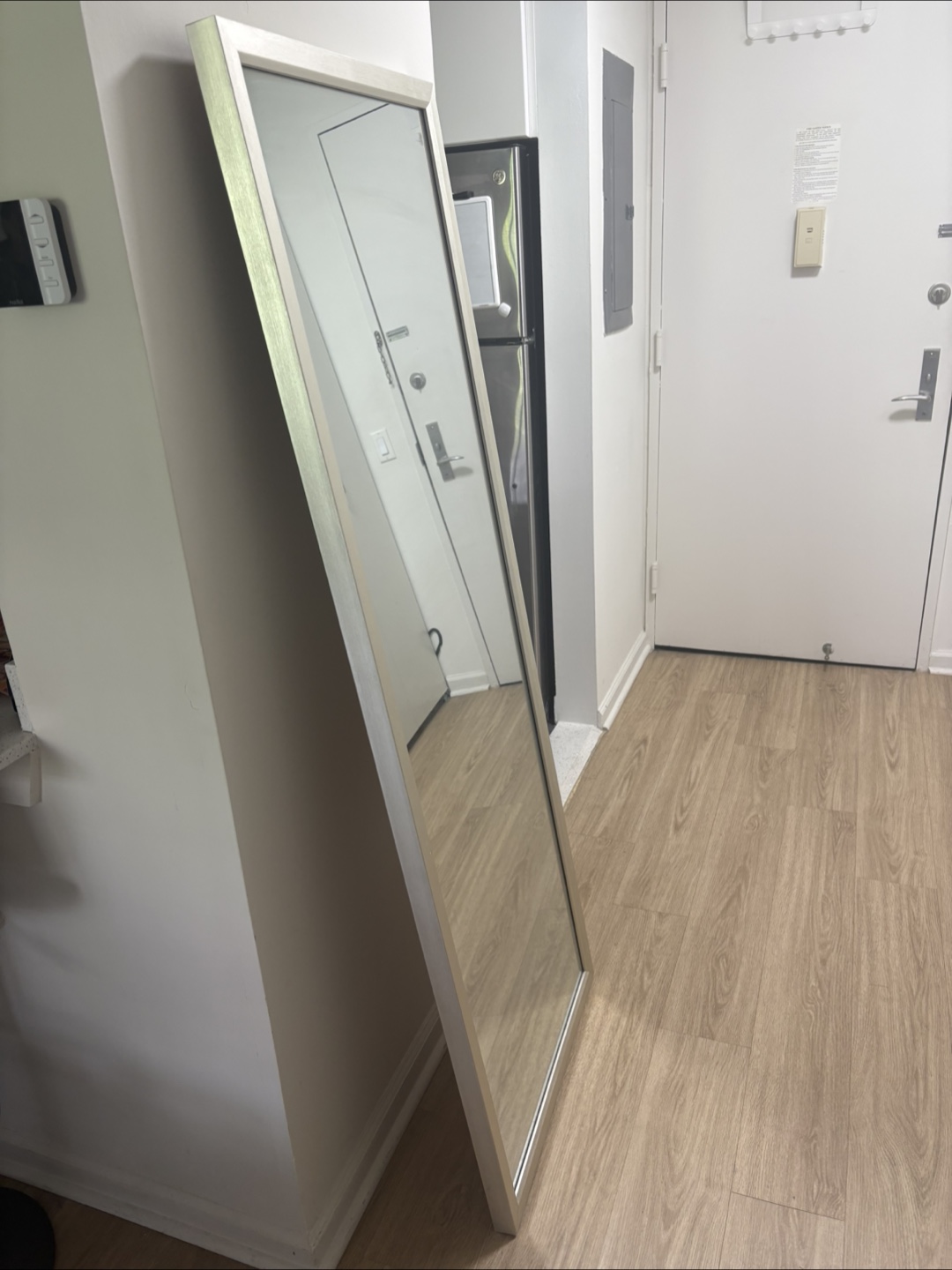 Full Length Mirror with Silver Frame