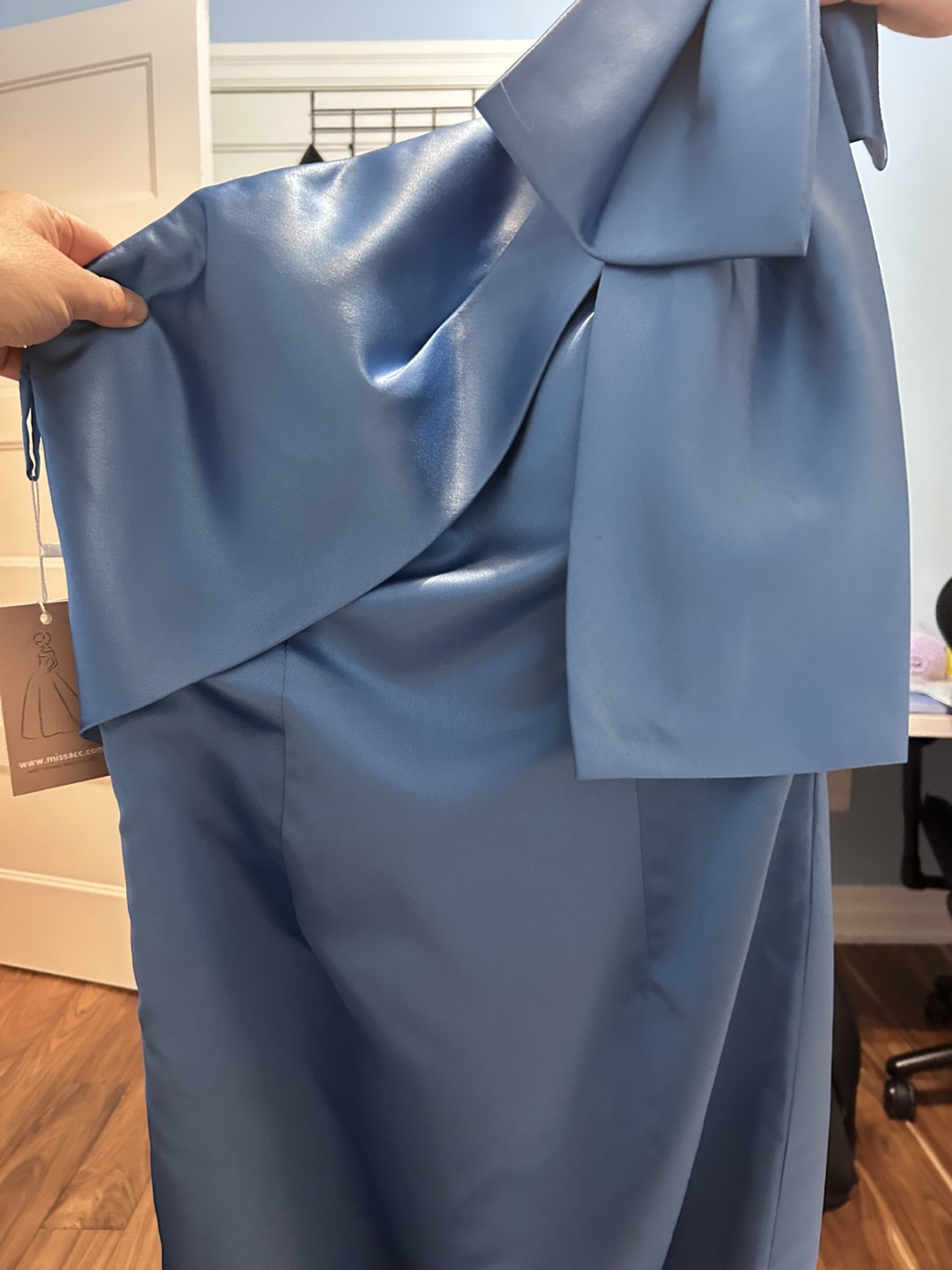 Miss Sacco One-Shoulder Satin Maxi Dress - photo 3