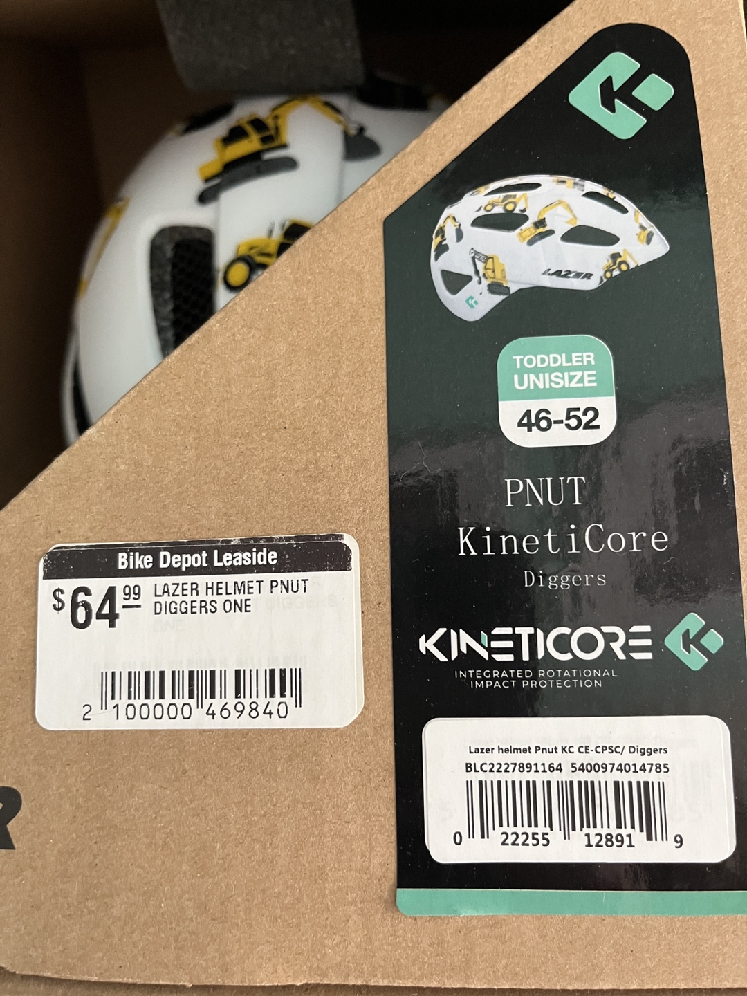 BNIB Toddler bike helmet - Lazer “Diggers” design - photo 3