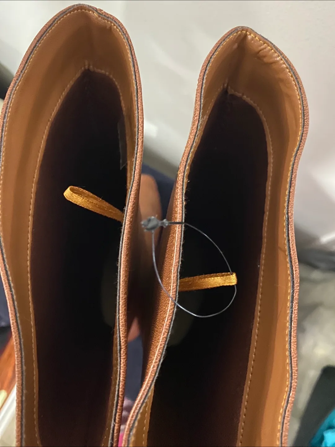 Faux Leather Knee-High Boots with Block Heel image indicator(3)