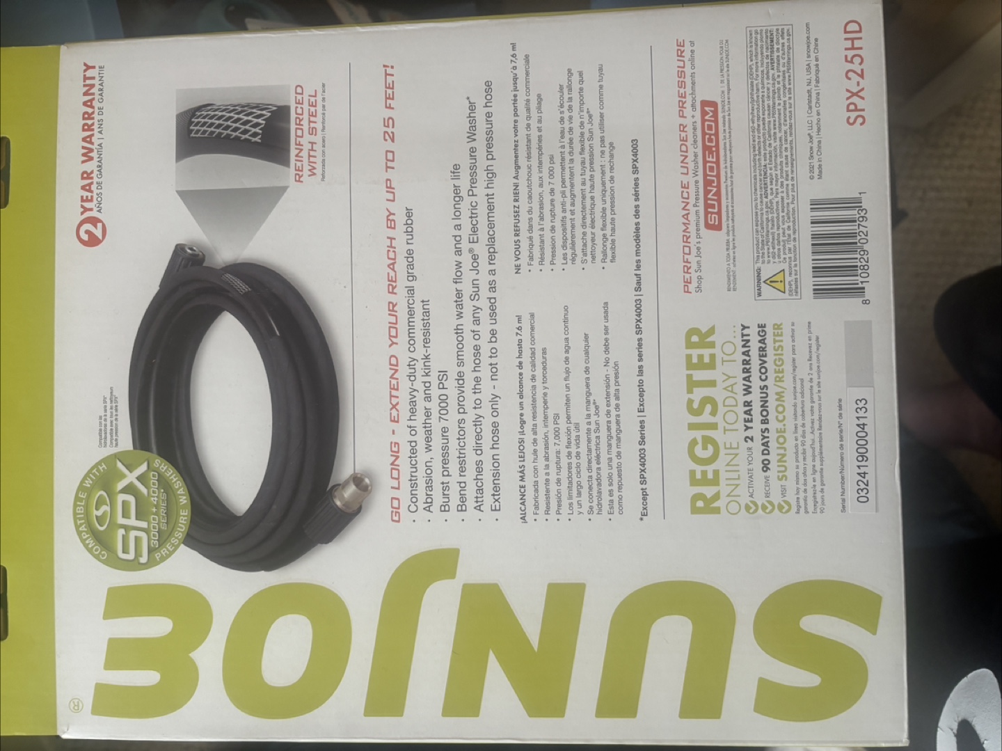 25-foot Heavy-Duty Pressure Washer Extension Hose - photo 2
