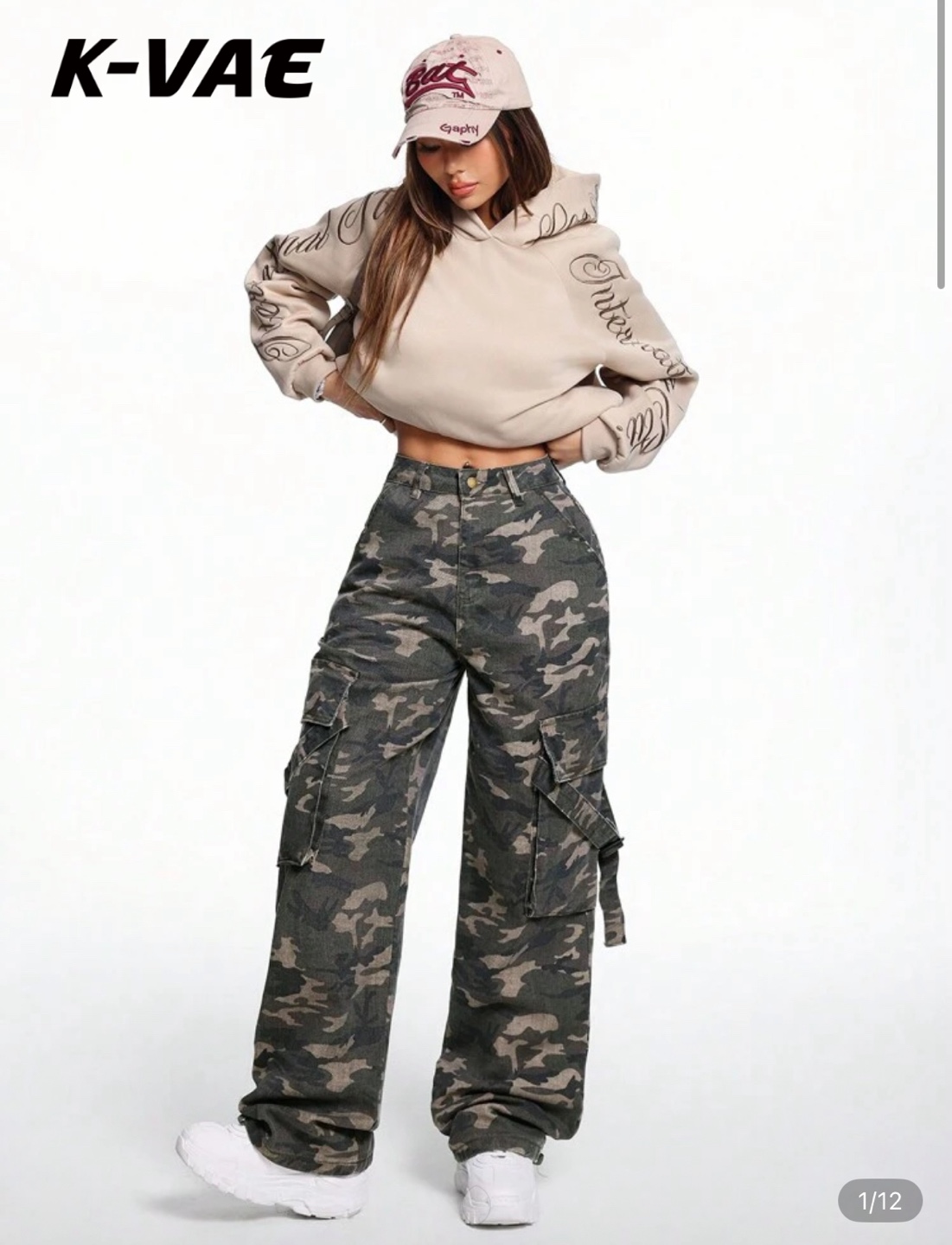 K-VAE Camo Cargo Pants - Size 27