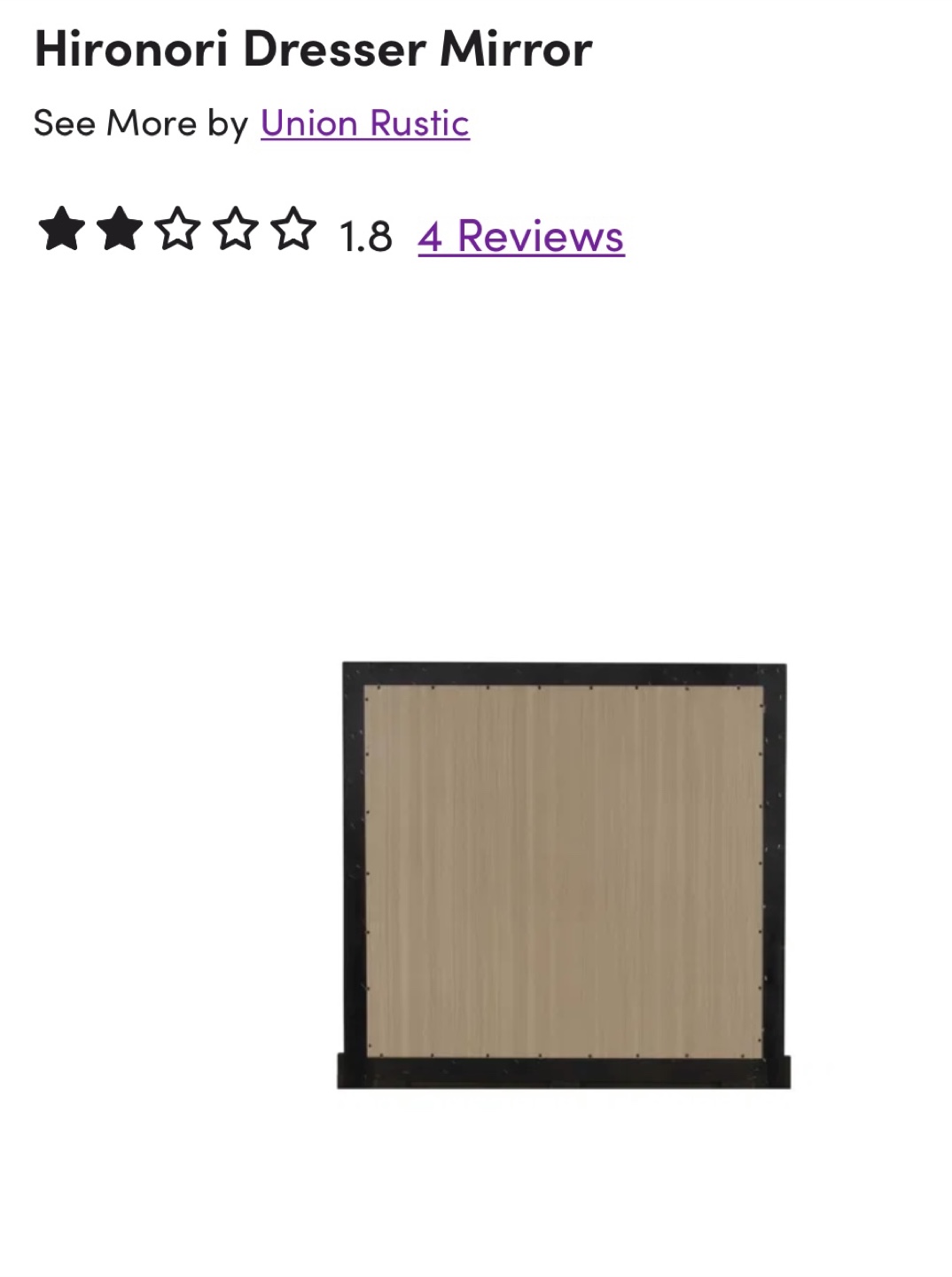 Union Rustic Hironori Dresser Mirror - photo 2