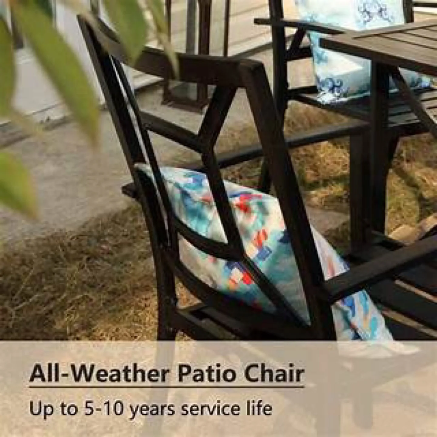 Pair of PHI VILLA Metal Outdoor Patio Armchairs image indicator(3)