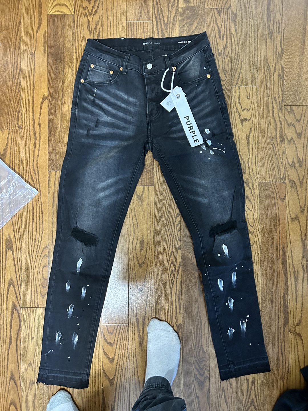 black purple jeans size 32