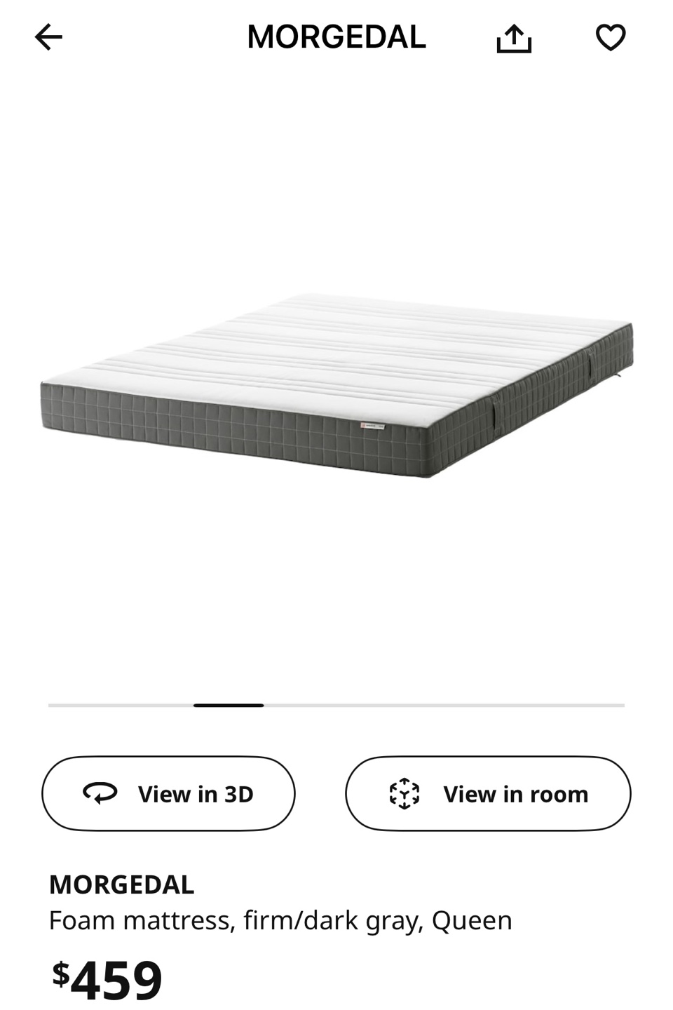 Queen Mattress (IKEA Morgedal) - photo 3