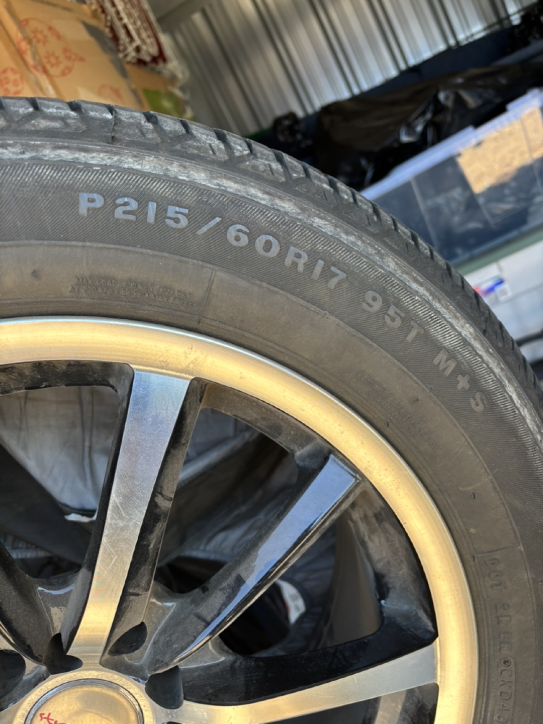 Set of 4used 17 inch rims and tires - photo 2
