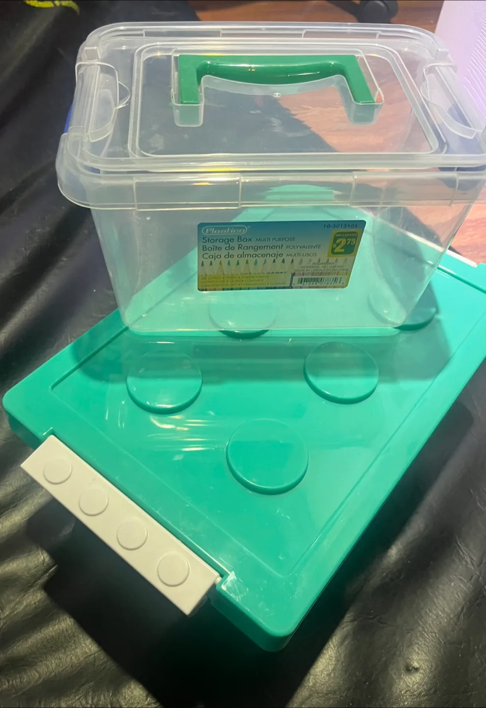 Plastico Storage Boxes - Teal & Clear image indicator(3)