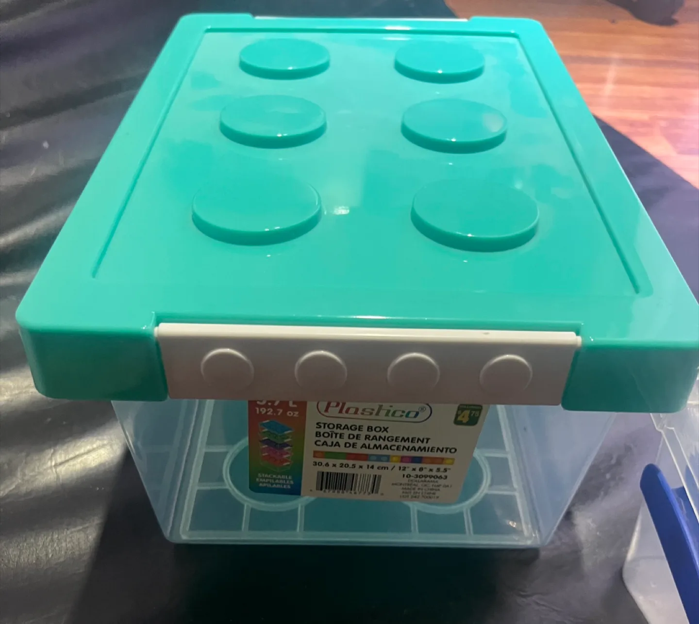 Plastico Storage Boxes - Teal & Clear image indicator(2)