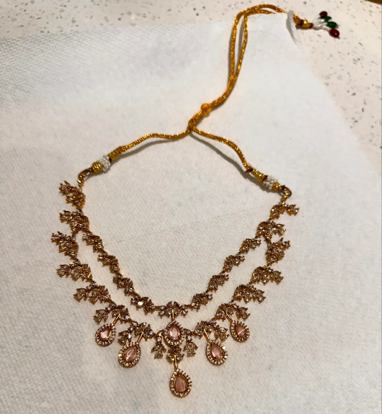 Beautiful Two-Layered Necklace and Earrings Set image indicator(2)