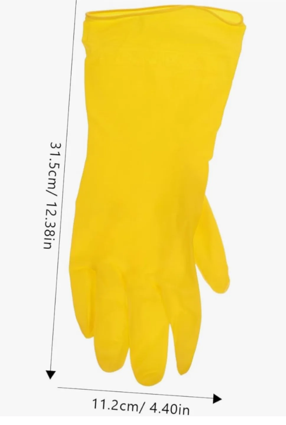 ❤️Yellow Rubber Cleaning Gloves - Durable and Reusable thumbnail
